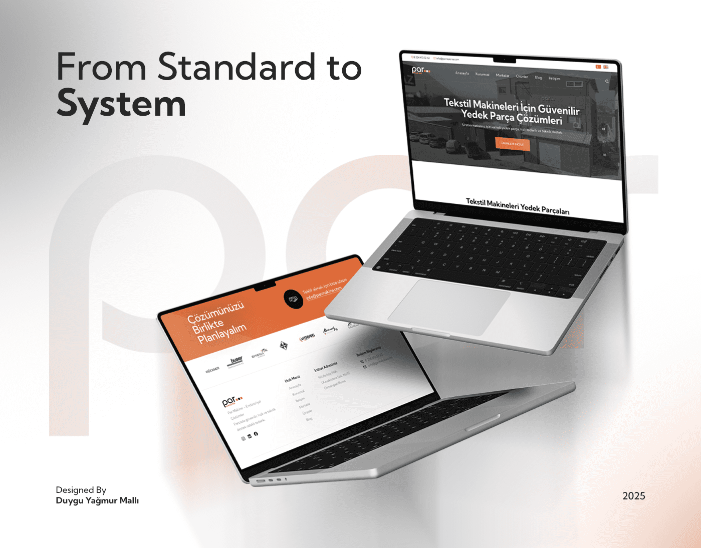 Par Makine Web Sitesi & Yönetim Paneli Tasarımı